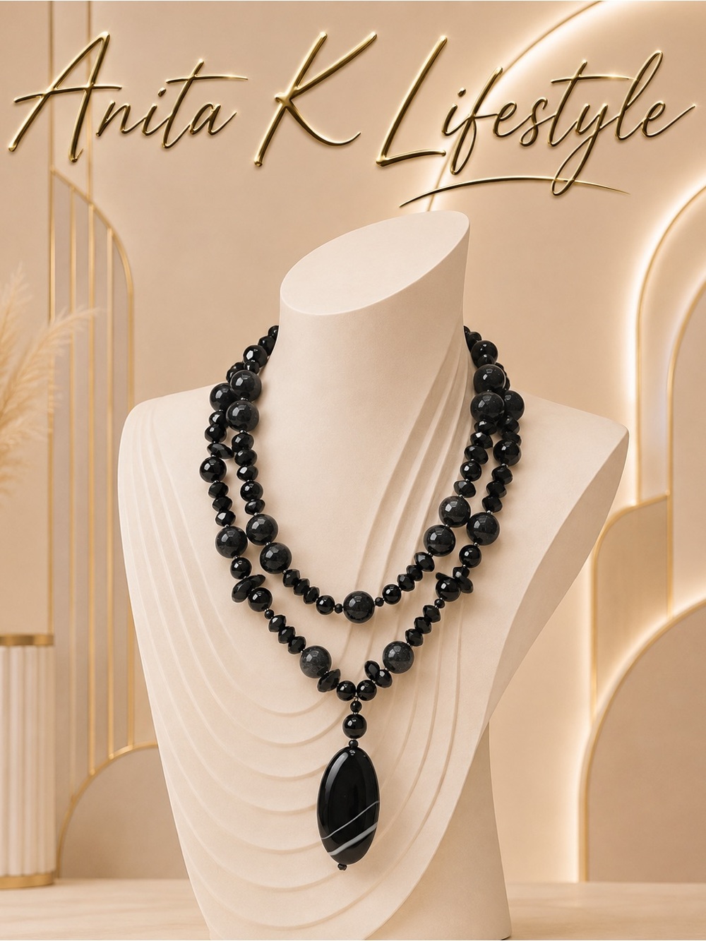 🆕😍Black Onyx Multi-Strand Necklace